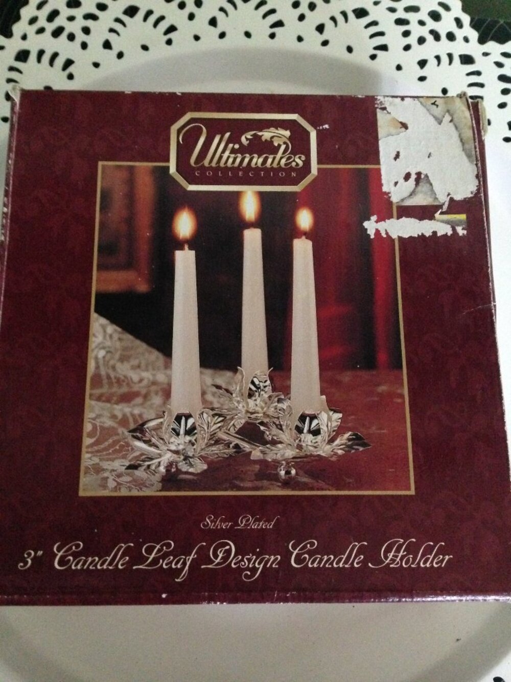 Vintage Silverplate Taper Candle Holders Floral Flowers Centerpiece Display